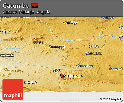 Physical Panoramic Map of Cacumbe