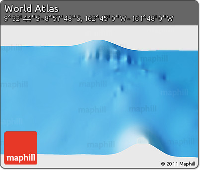 Physical 3D Map of the Area around 9° 15' 16" S, 162° 16' 30" W