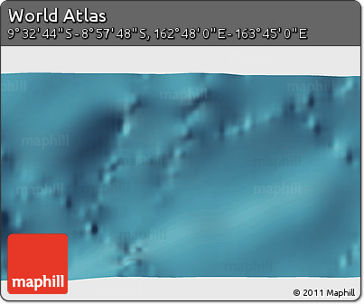 Satellite 3D Map of the Area around 9° 15' 16" S, 163° 16' 30" E