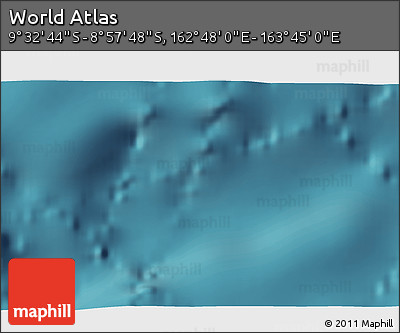 Satellite 3D Map of the Area around 9° 15' 16" S, 163° 16' 30" E