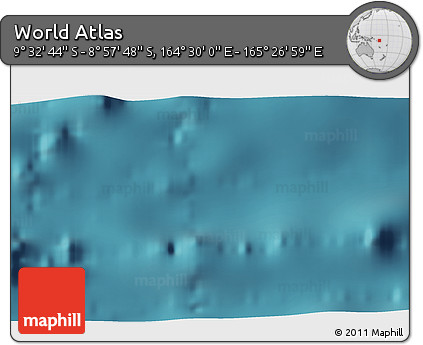 Satellite 3D Map of the Area around 9° 15' 16" S, 164° 58' 29" E