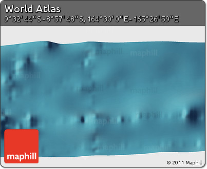 Satellite 3D Map of the Area around 9° 15' 16" S, 164° 58' 29" E