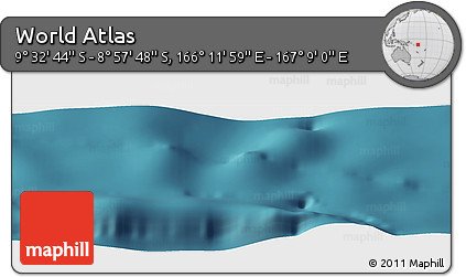 Satellite Panoramic Map of the Area around 9° 15' 16" S, 166° 40' 30" E