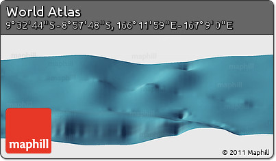 Satellite Panoramic Map of the Area around 9° 15' 16" S, 166° 40' 30" E