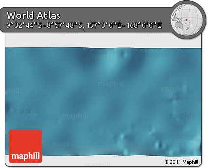 Satellite 3D Map of the Area around 9° 15' 16" S, 167° 31' 30" E