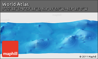 Political Panoramic Map of the Area around 9° 15' 16" S, 168° 13' 29" W