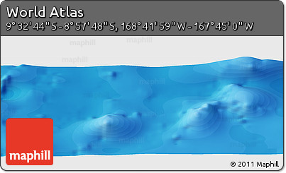 Political Panoramic Map of the Area around 9° 15' 16" S, 168° 13' 29" W