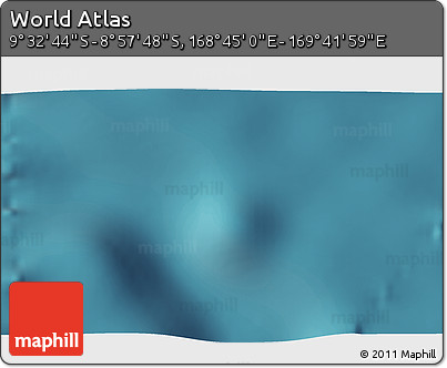 Satellite 3D Map of the Area around 9° 15' 16" S, 169° 13' 29" E