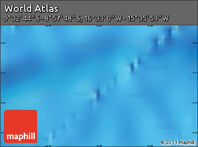 Physical Map of the Area around 9° 15' 16" S, 16° 4' 29" W