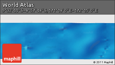 Physical Panoramic Map of the Area around 9° 15' 16" S, 171° 46' 30" E