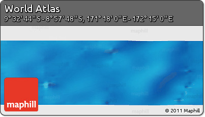 Physical Panoramic Map of the Area around 9° 15' 16" S, 171° 46' 30" E