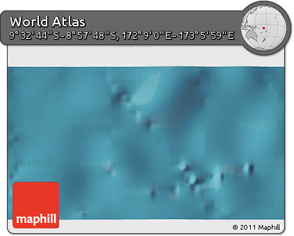 Satellite 3D Map of the Area around 9° 15' 16" S, 172° 37' 30" E