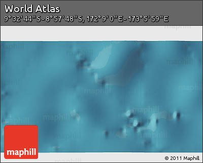 Satellite 3D Map of the Area around 9° 15' 16" S, 172° 37' 30" E