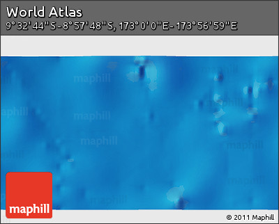 Physical 3D Map of the Area around 9° 15' 16" S, 173° 28' 29" E