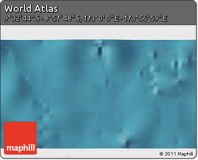 Satellite 3D Map of the Area around 9° 15' 16" S, 173° 28' 29" E
