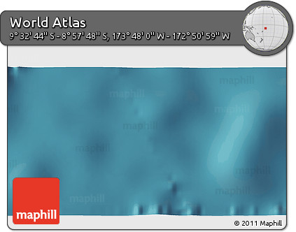 Satellite 3D Map of the Area around 9° 15' 16" S, 173° 19' 29" W