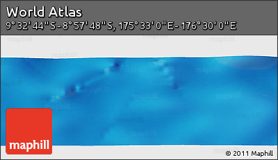 Physical Panoramic Map of the Area around 9° 15' 16" S, 176° 1' 30" E