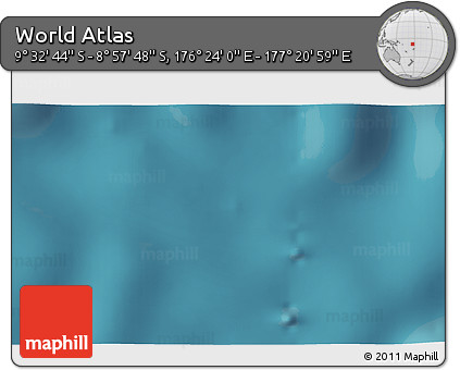 Satellite 3D Map of the Area around 9° 15' 16" S, 176° 52' 30" E