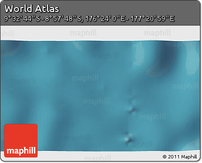 Satellite 3D Map of the Area around 9° 15' 16" S, 176° 52' 30" E