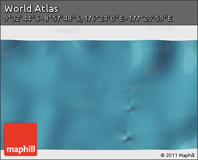 Satellite 3D Map of the Area around 9° 15' 16" S, 176° 52' 30" E