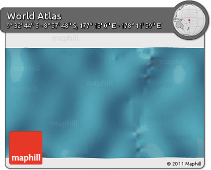 Satellite 3D Map of the Area around 9° 15' 16" S, 177° 43' 29" E