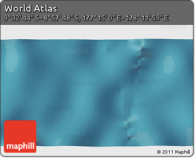 Satellite 3D Map of the Area around 9° 15' 16" S, 177° 43' 29" E