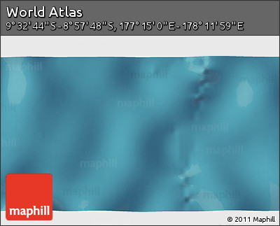 Satellite 3D Map of the Area around 9° 15' 16" S, 177° 43' 29" E
