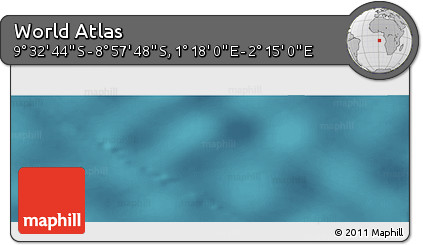 Satellite Panoramic Map of the Area around 9° 15' 16" S, 1° 46' 29" E