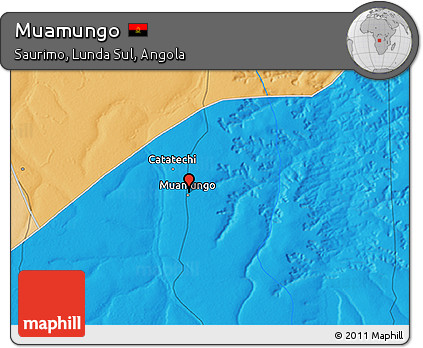 Political 3D Map of Muamungo