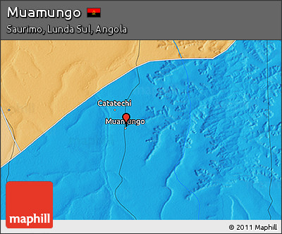 Political 3D Map of Muamungo