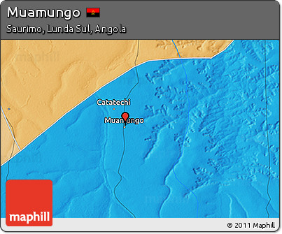 Political 3D Map of Muamungo