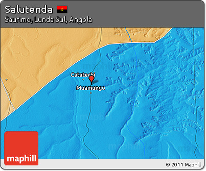 Political 3D Map of Salutenda