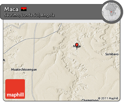 Shaded Relief 3D Map of Maca