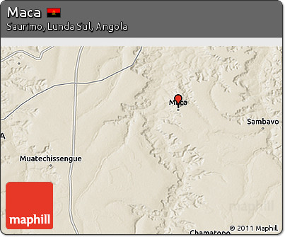 Shaded Relief 3D Map of Maca