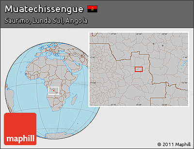 Gray Location Map of Muatechissengue