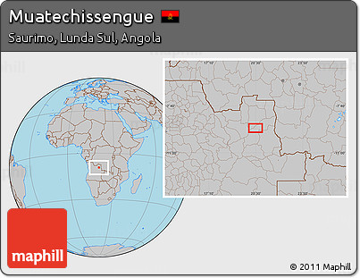 Gray Location Map of Muatechissengue