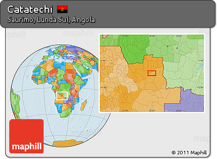 Political Location Map of Catatechi