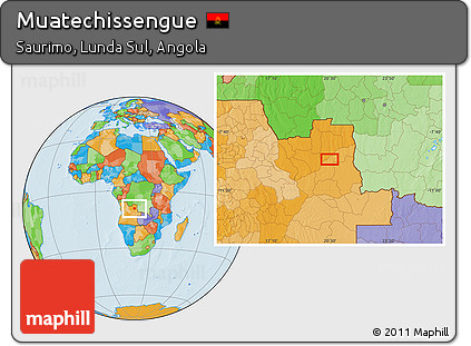 Political Location Map of Muatechissengue