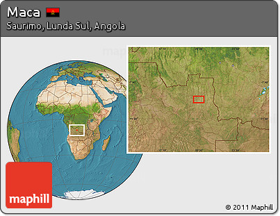 Satellite Location Map of Maca