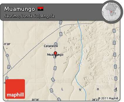 Shaded Relief Map of Muamungo