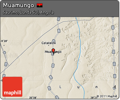 Shaded Relief Map of Muamungo