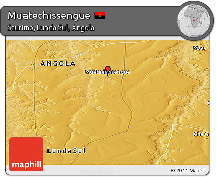 Physical Panoramic Map of Muatechissengue