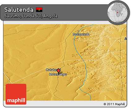 Physical Panoramic Map of Salutenda