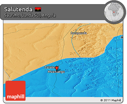 Political Panoramic Map of Salutenda