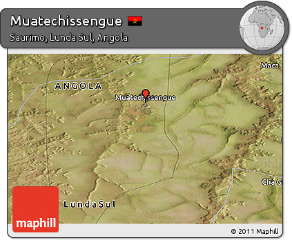 Satellite Panoramic Map of Muatechissengue