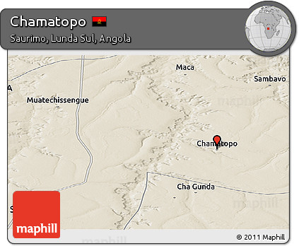 Shaded Relief Panoramic Map of Chamatopo