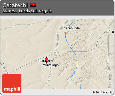 Shaded Relief Panoramic Map of Catatechi