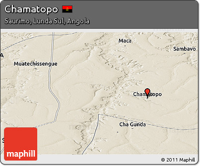 Shaded Relief Panoramic Map of Chamatopo