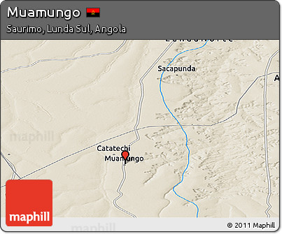 Shaded Relief Panoramic Map of Muamungo