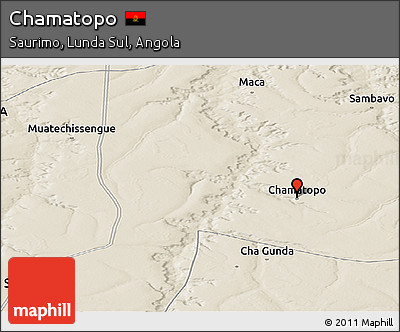 Shaded Relief Panoramic Map of Chamatopo